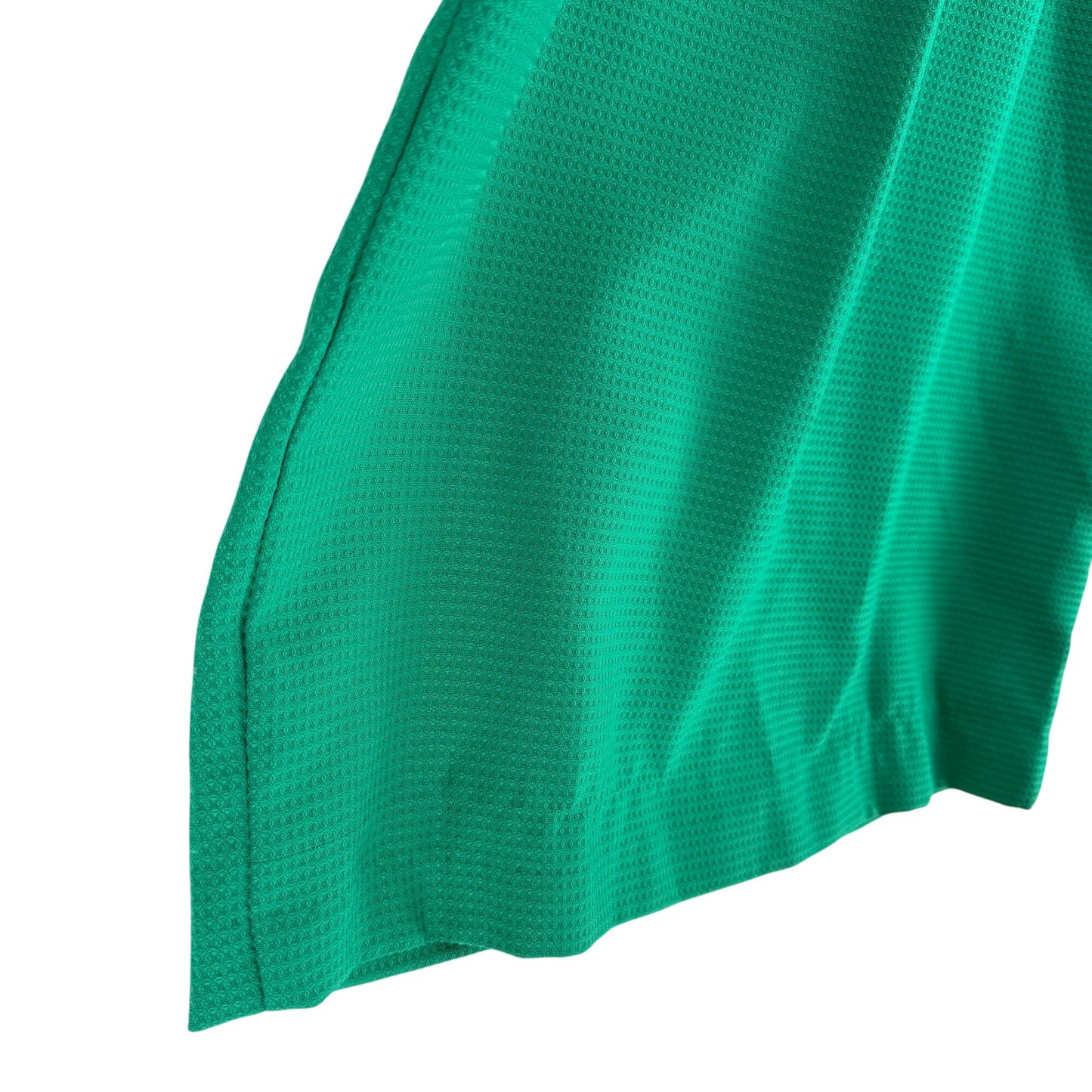 Vtg Peri Petites 80s Dress Kelly Green 14 Button Front Belted Pockets USA Office