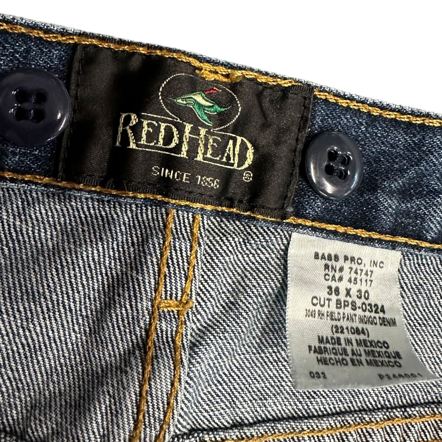Redhead Field Pants Mens 36x30 Brush Guard Briar Jeans Outdoor Hunting Suspender