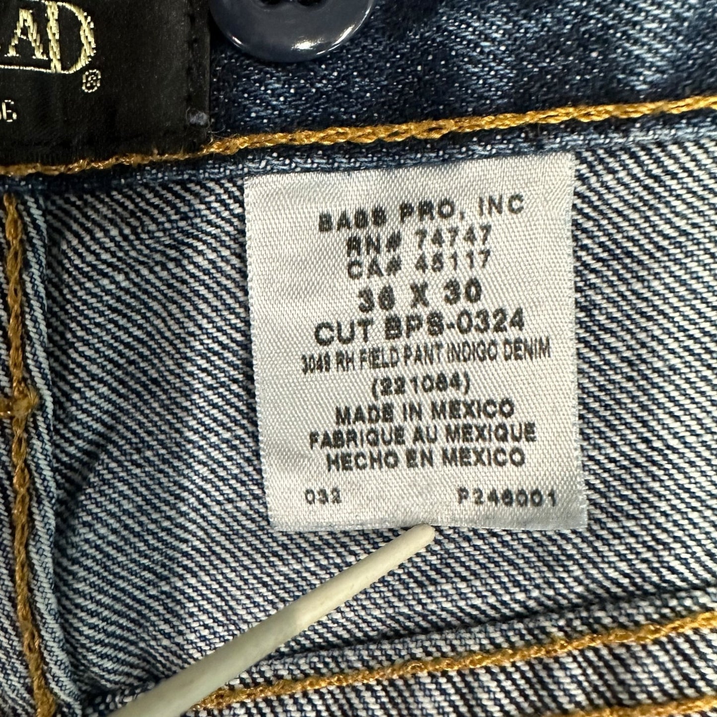 Redhead Field Pants Mens 36x30 Brush Guard Briar Jeans Outdoor Hunting Suspender