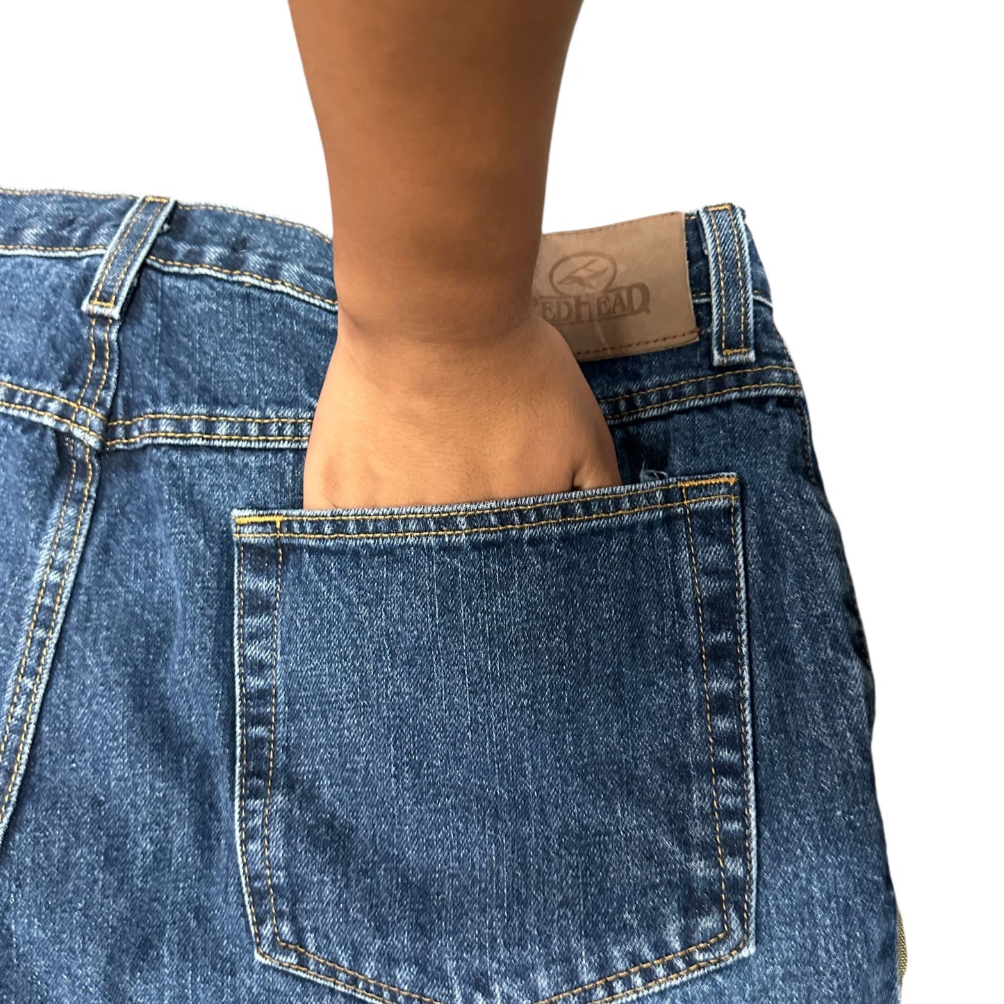 Redhead Field Pants Mens 36x30 Brush Guard Briar Jeans Outdoor Hunting Suspender