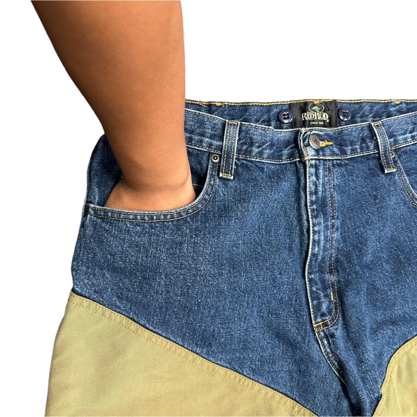 Redhead Field Pants Mens 36x30 Brush Guard Briar Jeans Outdoor Hunting Suspender