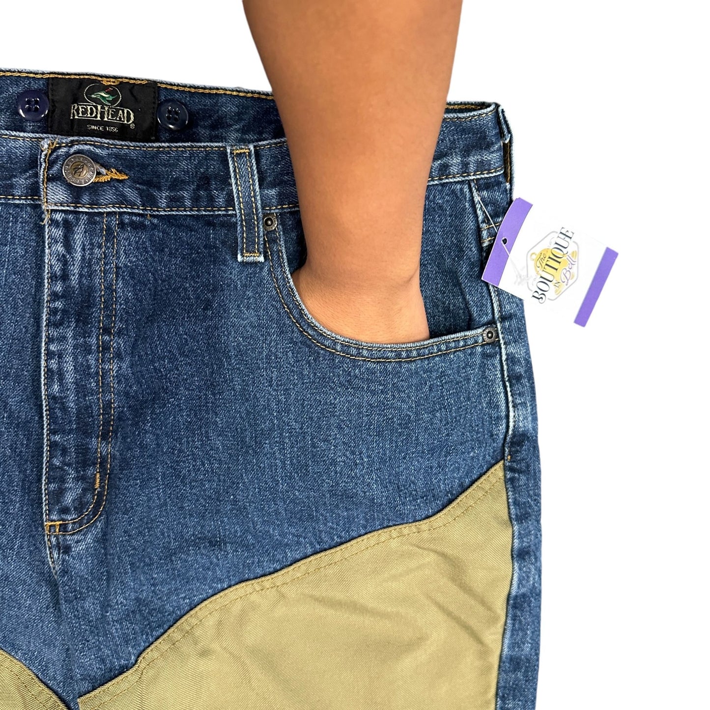 Redhead Field Pants Mens 36x30 Brush Guard Briar Jeans Outdoor Hunting Suspender