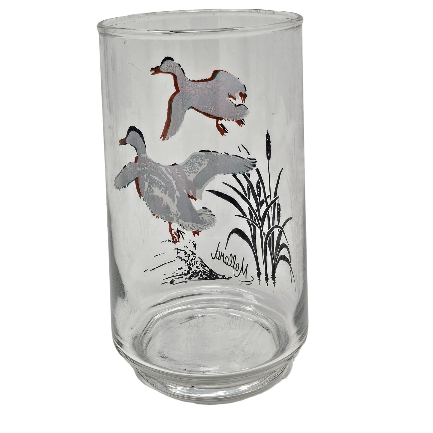 Vintage West Virginia Glass Wildlife Game Bird Drinking Glass Set Pheasant