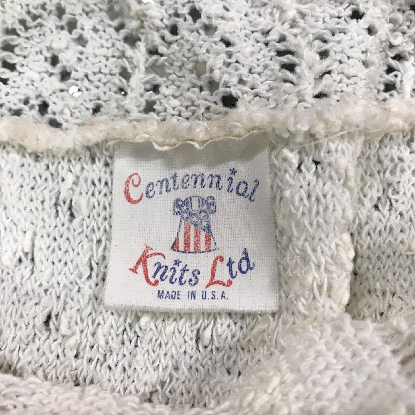 Vintage Centennial Knits M Pullover Sweater Light Short Puff Sleeve ILGWU USA