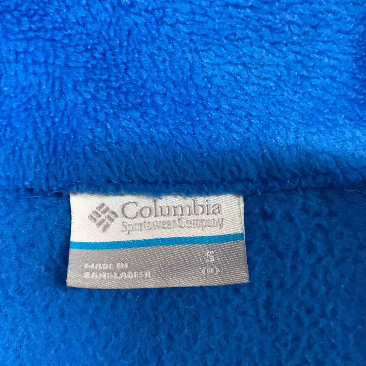 Columbia Youth S Blue Fleece Full Zip Jacket Zip Pockets Collar Long Sleeve