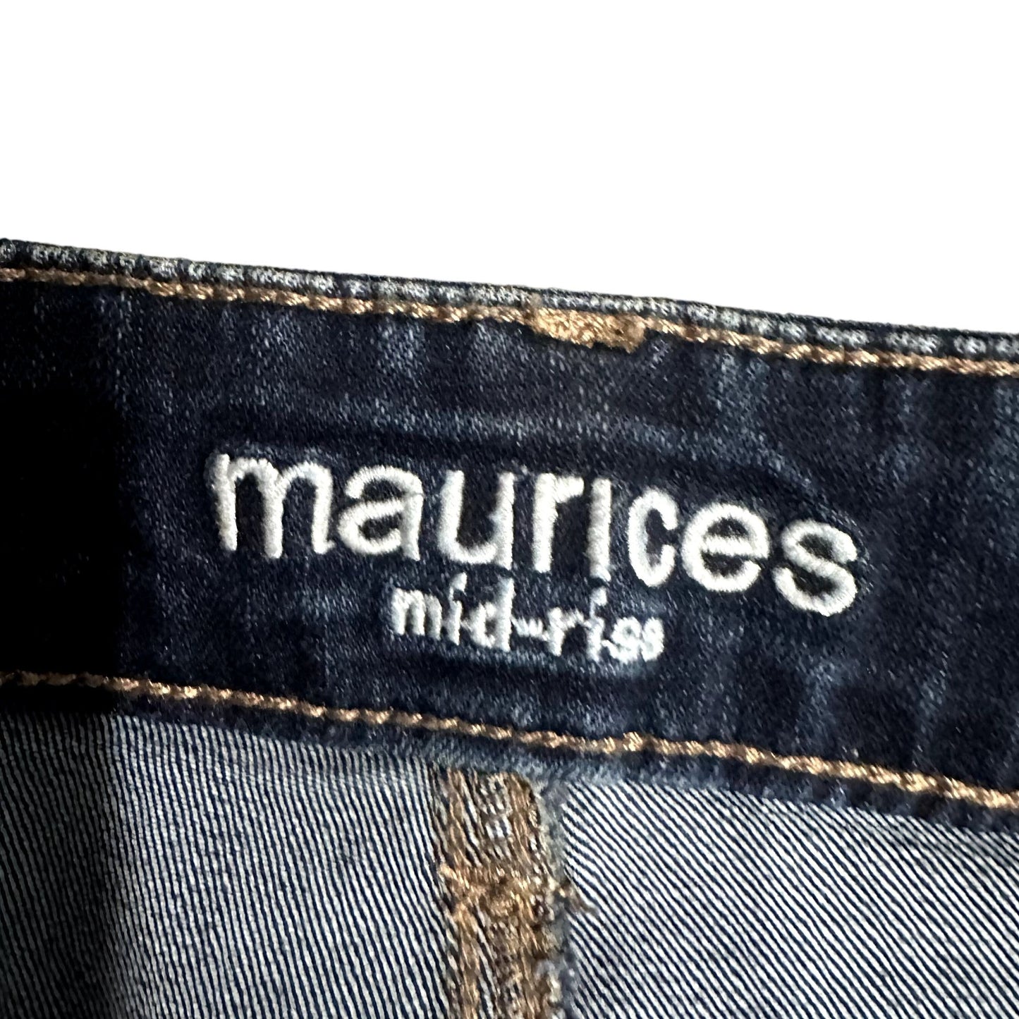 NWT Maurices M Jeans Womens 6 Long Slim Boot Cut Denim Blue Mid Rise Dark Wash