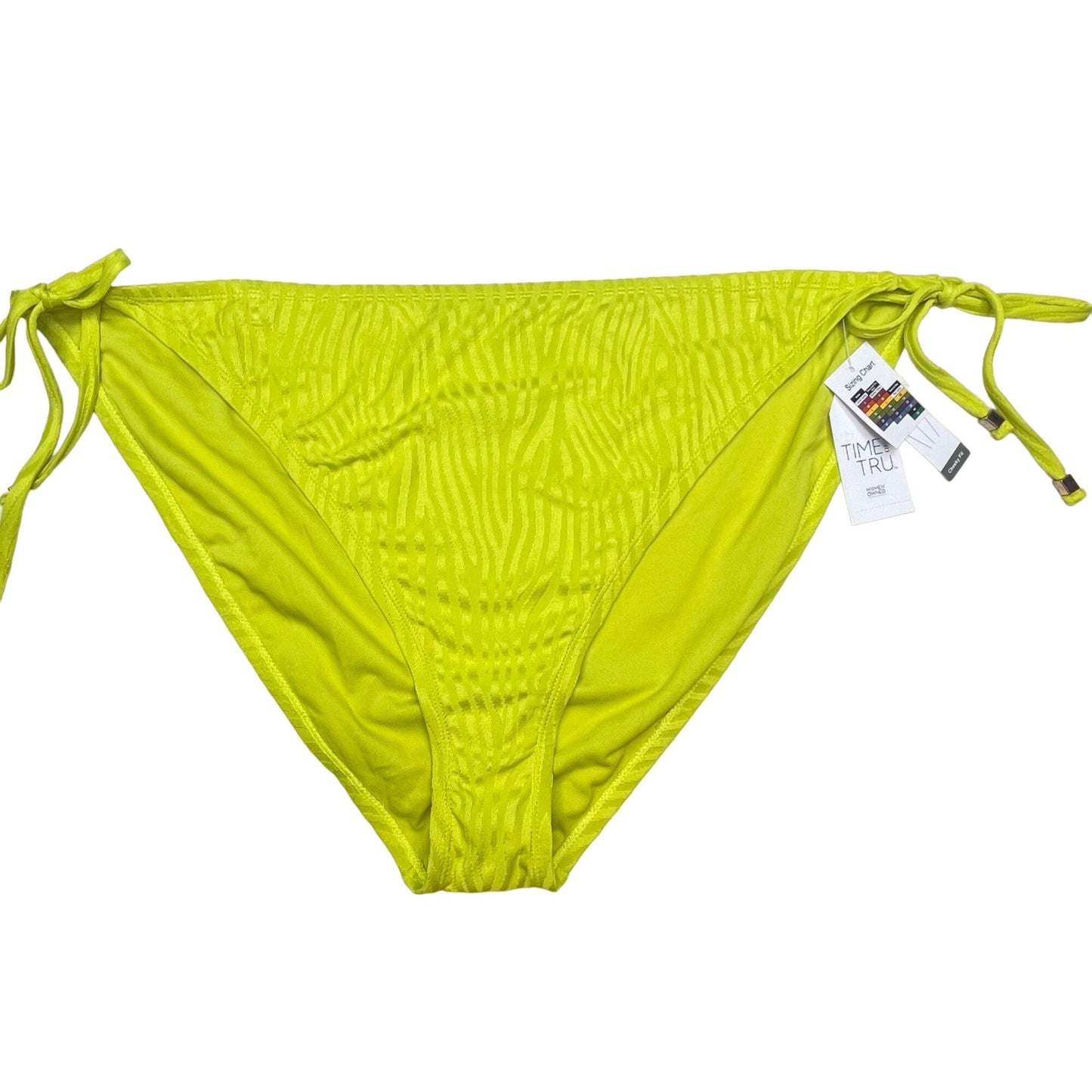 NWT Time and Tru 3XL Lime Green Bikini Low Rise Bottoms Underwire Swimwear