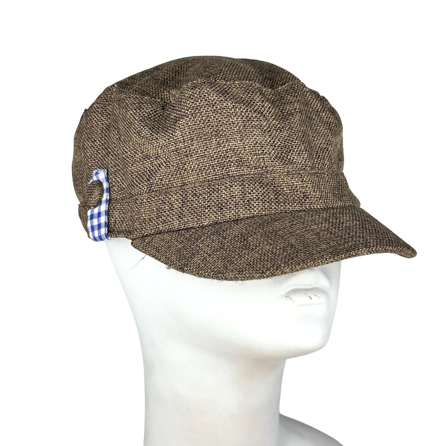 Ladies Cadet Hat Military Conductors Hat Soft Cap Womens Brown Short Bill