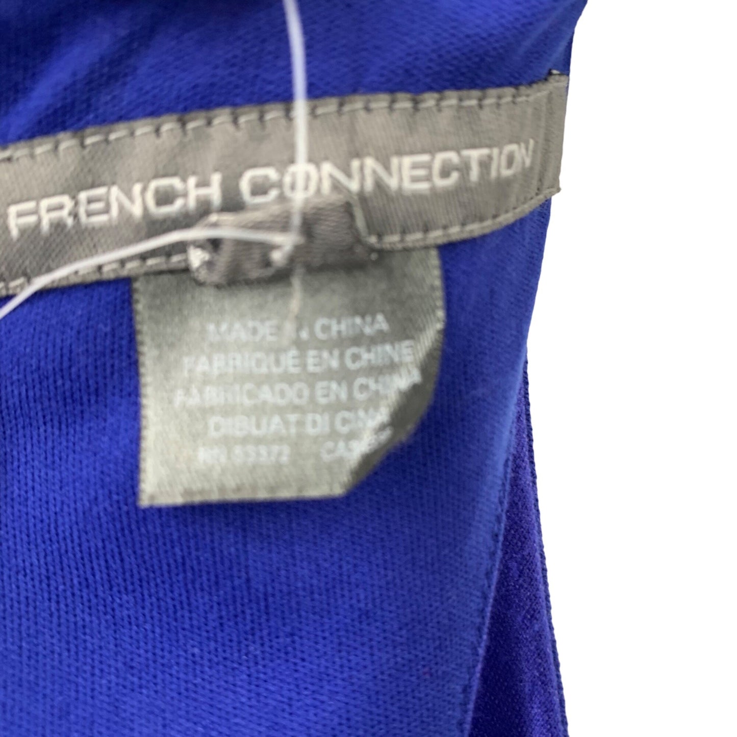 NWT French Connection 6 Blue Lula Stretch Cutout Dress Prince Rocks Zip Closure