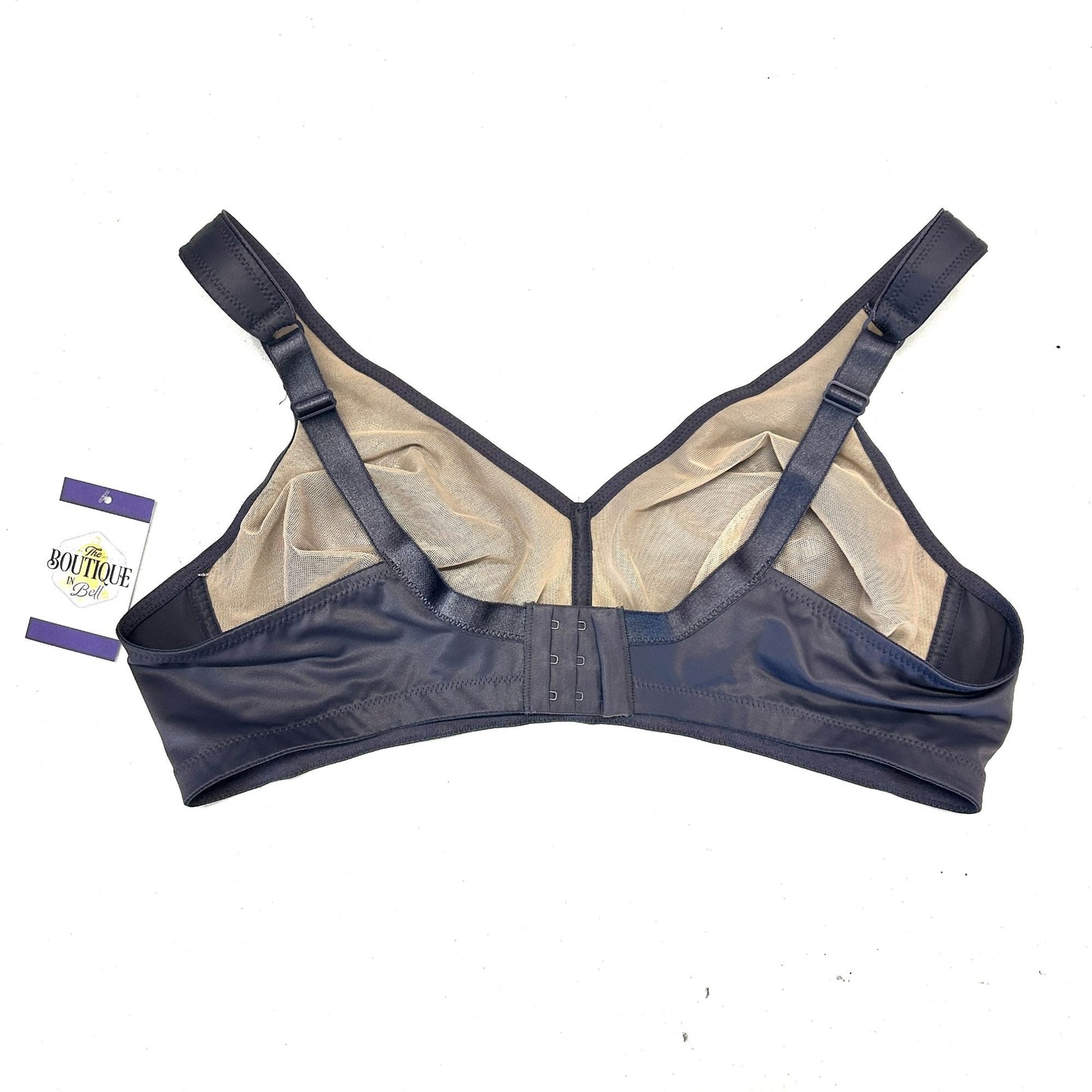 Rosme 44C Powerlace Blue Gray Soft Bra Wireless Padded Straps