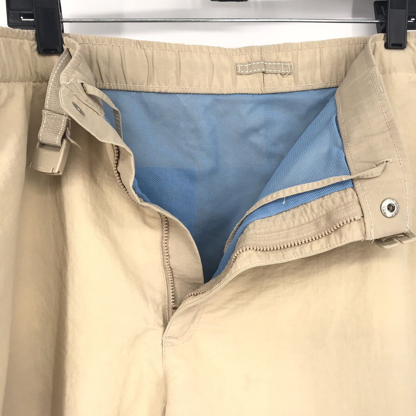 LANDS END XXL 44-46 Traditional Fit Tan Swim Trunks Men Elastic Waist Belt