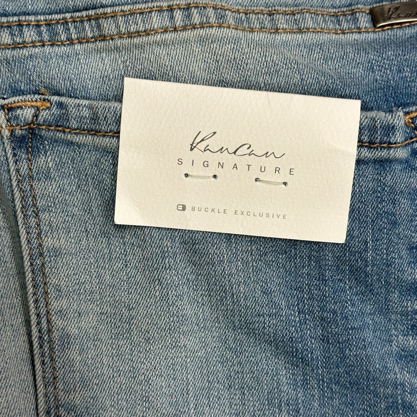 NWT KanCan Signature 31 Kurvy Mid Rise Ankle Skinny Jeans Distressed Raw Hem