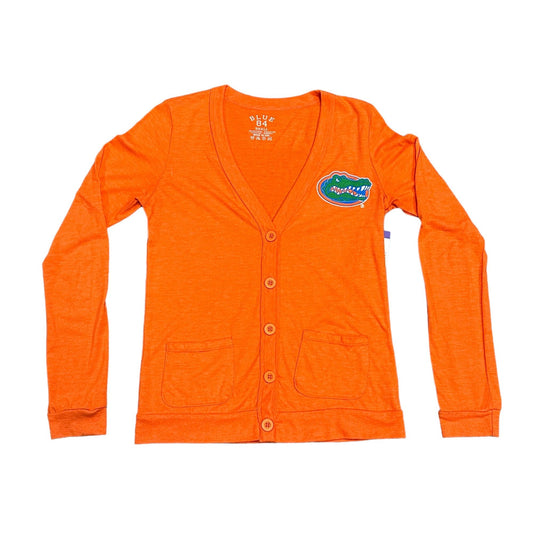 Blue 84 S Orange Cardigan UF Gators Preppy Pockets Deep Vneck Button Front