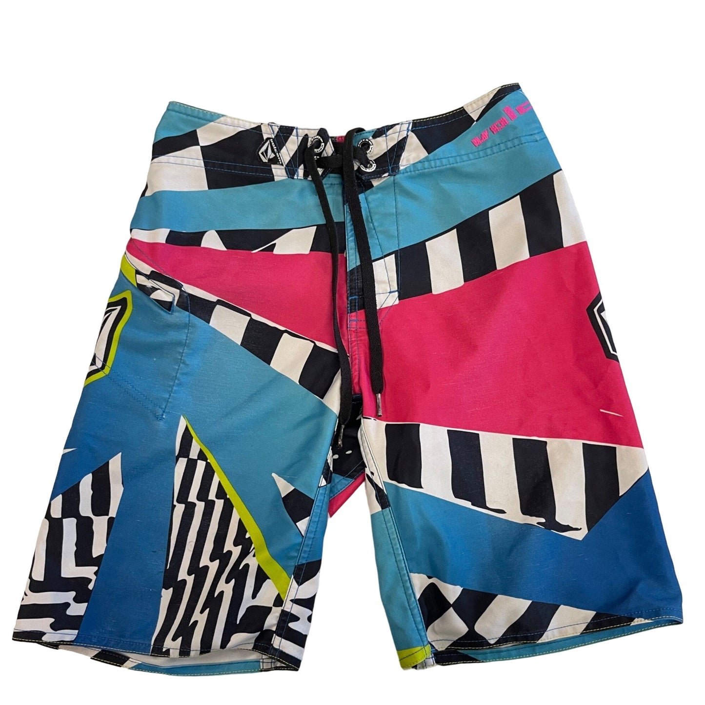 Volcom 12 Dusty Payne Mod Boardshorts Mutlicolor Surf Swim Zip Pocket Drawstring