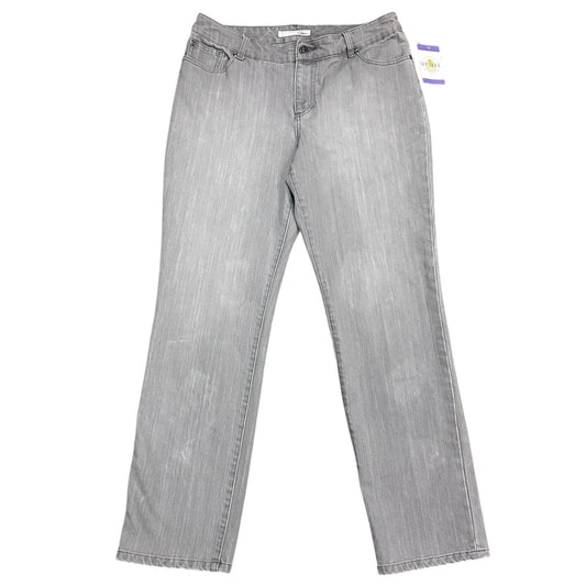 Vtg Chicos Platinum 2 Jeans Gray Straight Leg High Rise Minimalist Normcore L