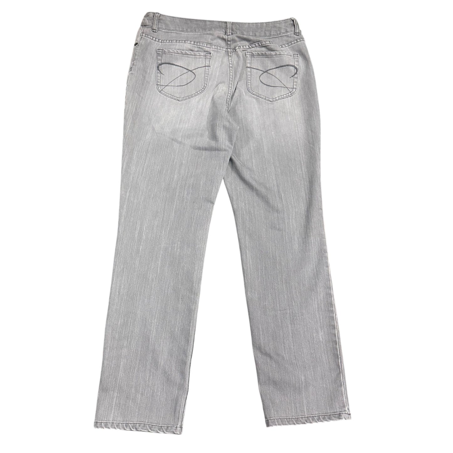 Vtg Chicos Platinum 2 Jeans Gray Straight Leg High Rise Minimalist Normcore L