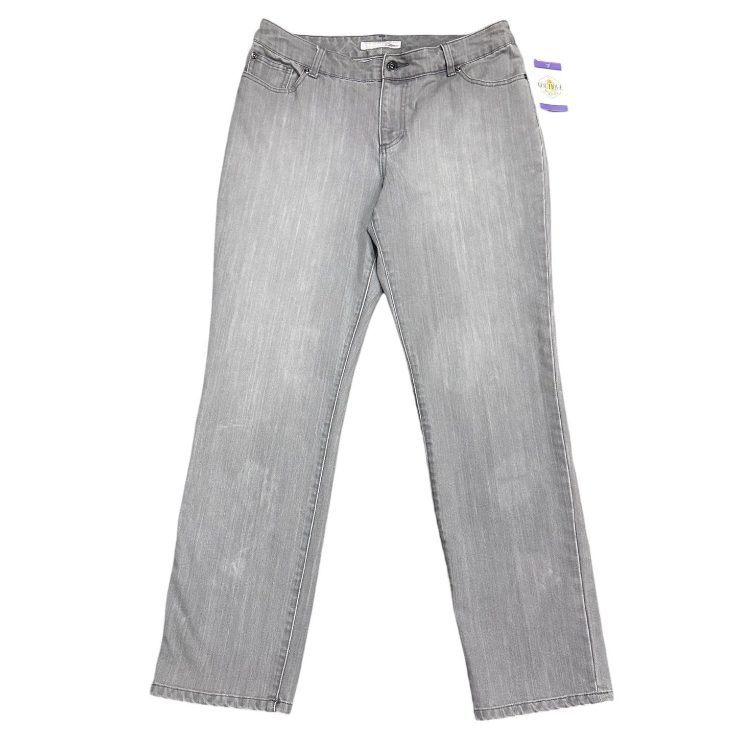 Vtg Chicos Platinum 2 Jeans Gray Straight Leg High Rise Minimalist Normcore L