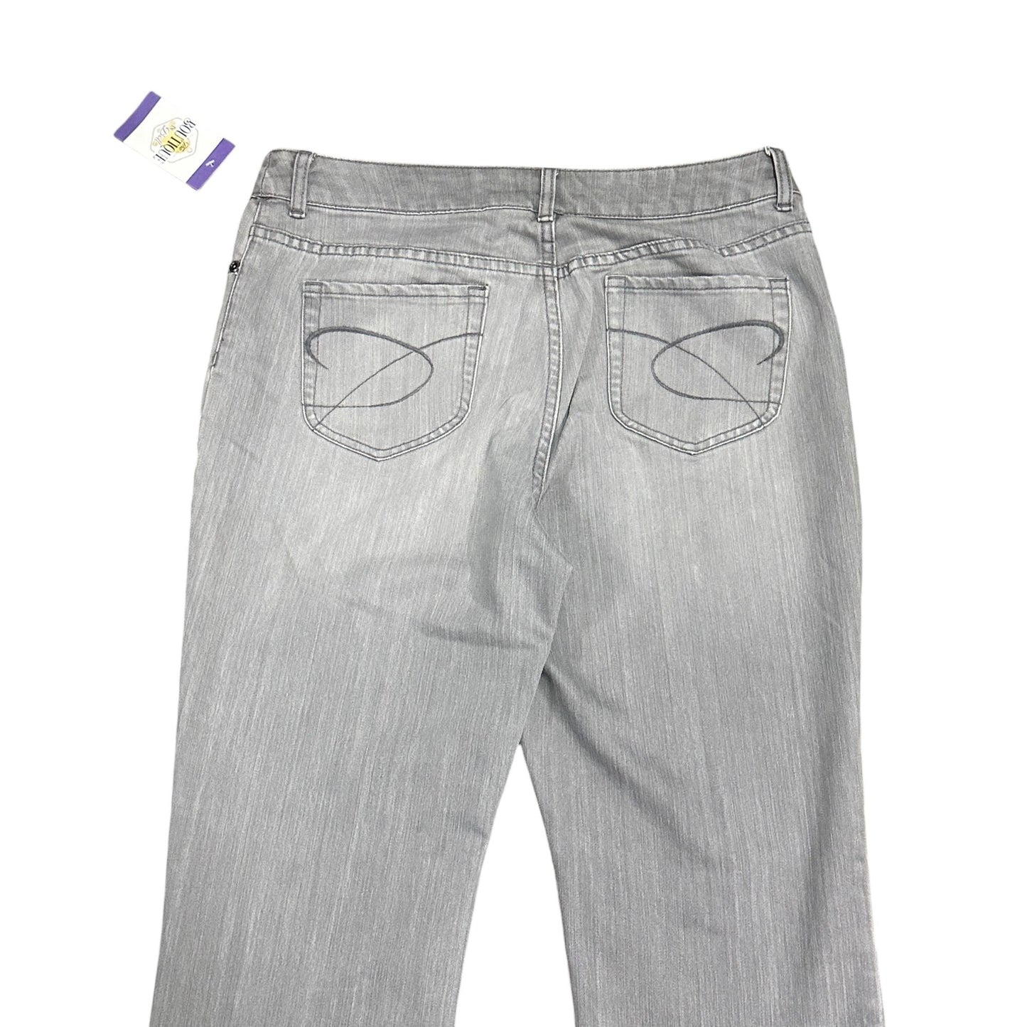 Vtg Chicos Platinum 2 Jeans Gray Straight Leg High Rise Minimalist Normcore L