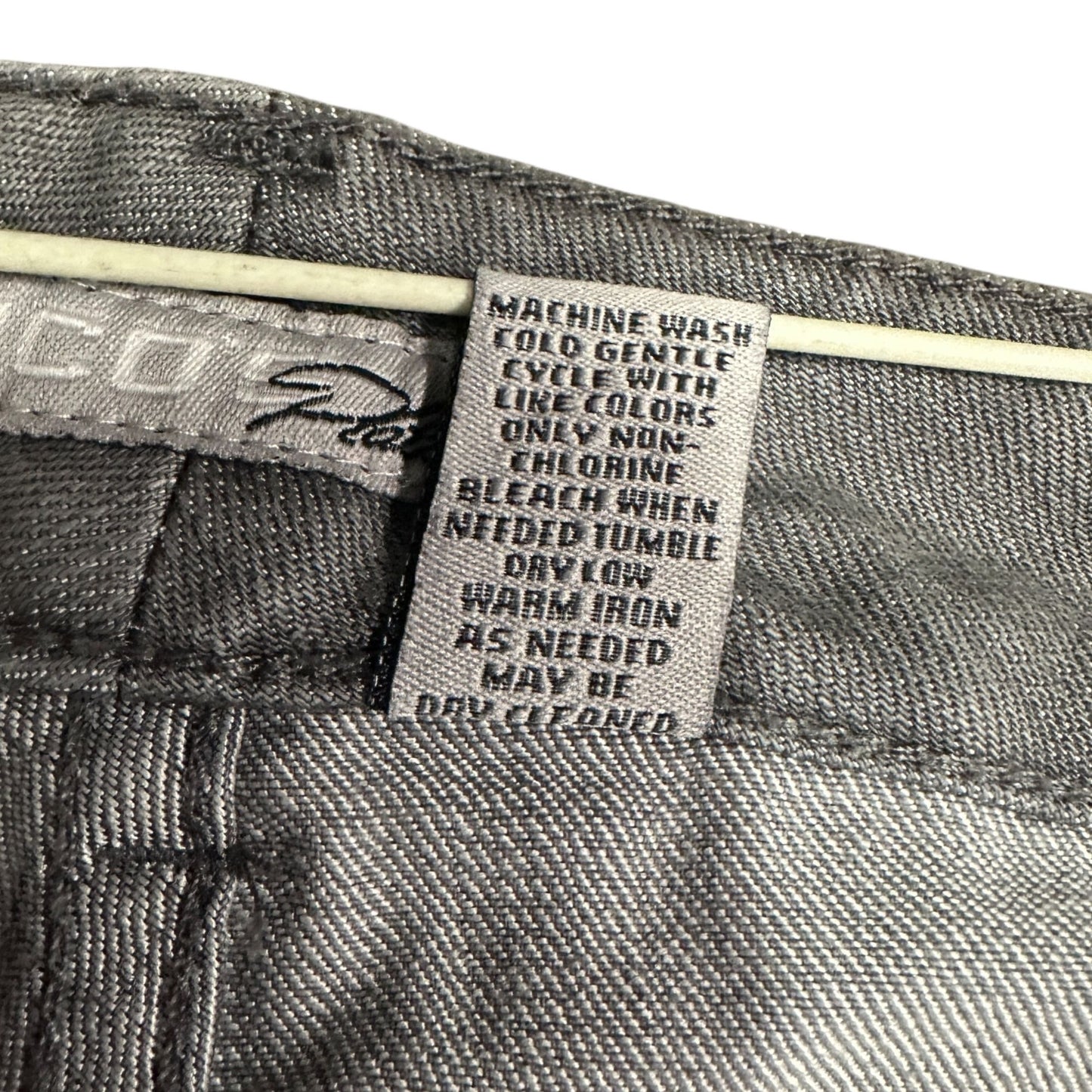 Vtg Chicos Platinum 2 Jeans Gray Straight Leg High Rise Minimalist Normcore L