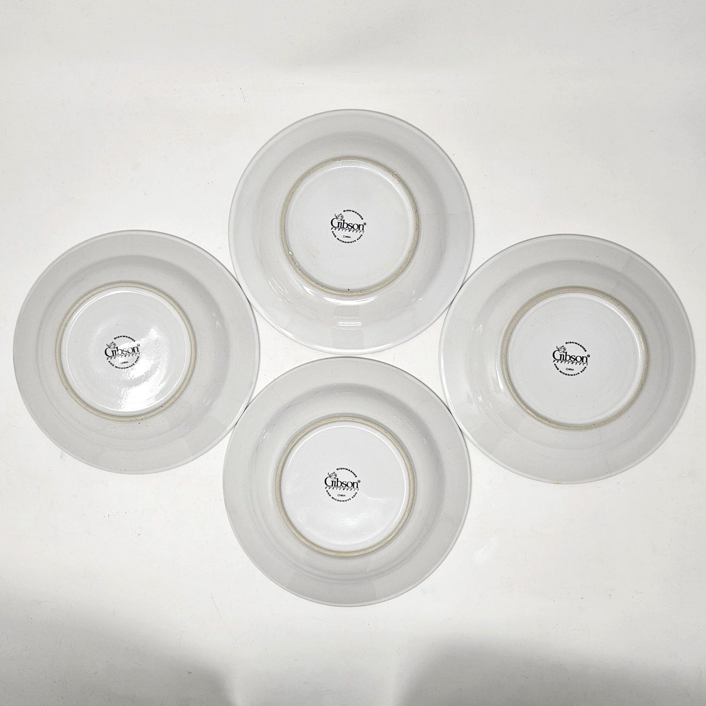 Gibson Design Mojave Bowl Set of 4 Rim Coupe Soup Cereal Diameter 8 1/8" Aztec