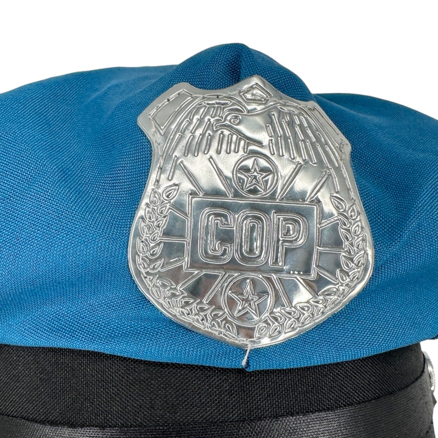 Unbranded Cop Costume Hat Cap Adjustable Blue Police Uniform Halloween Dress Up