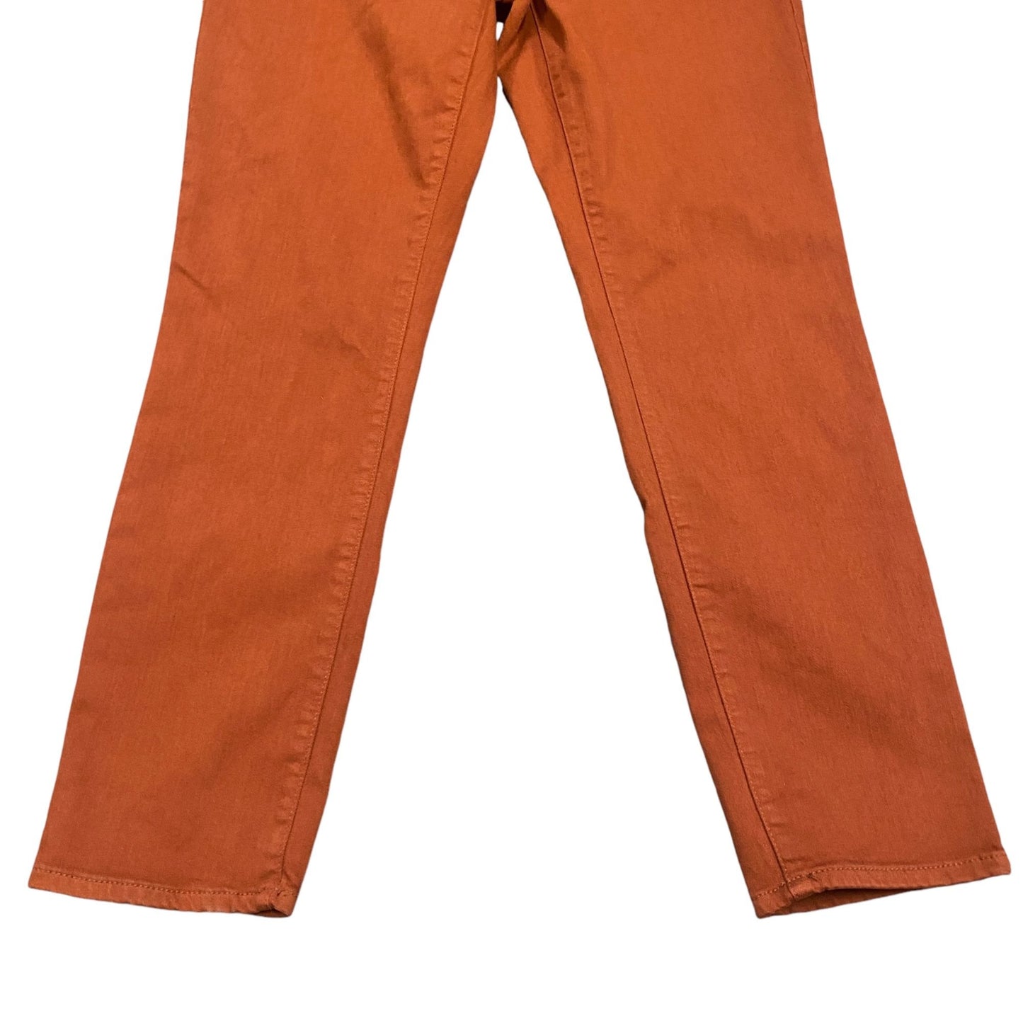 Chicos Womens 2 00 So Slimming Girlfriend Ankle Jeans Burnt Orange Denim Stretch