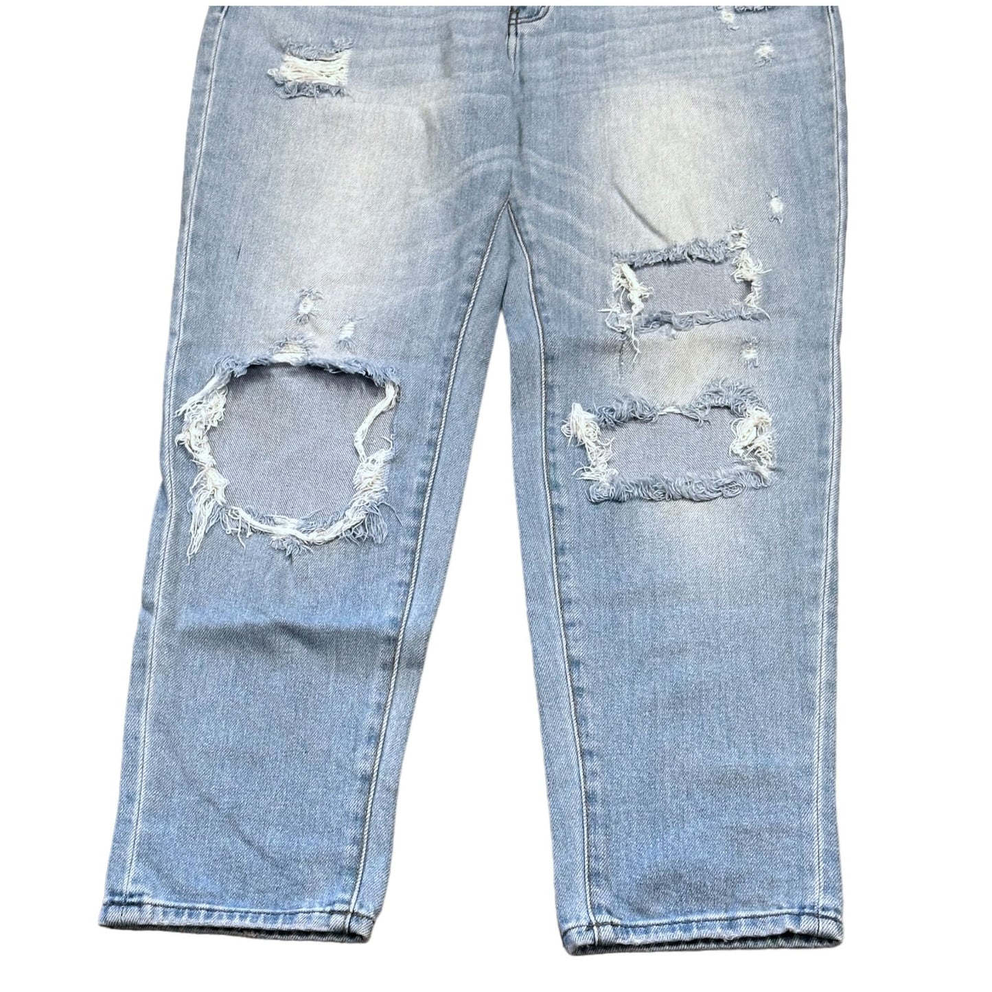 KanCan Greer Ultra High Rise Mom Jeans 11/29  Juniors Lt Wash Distressed KC9226M