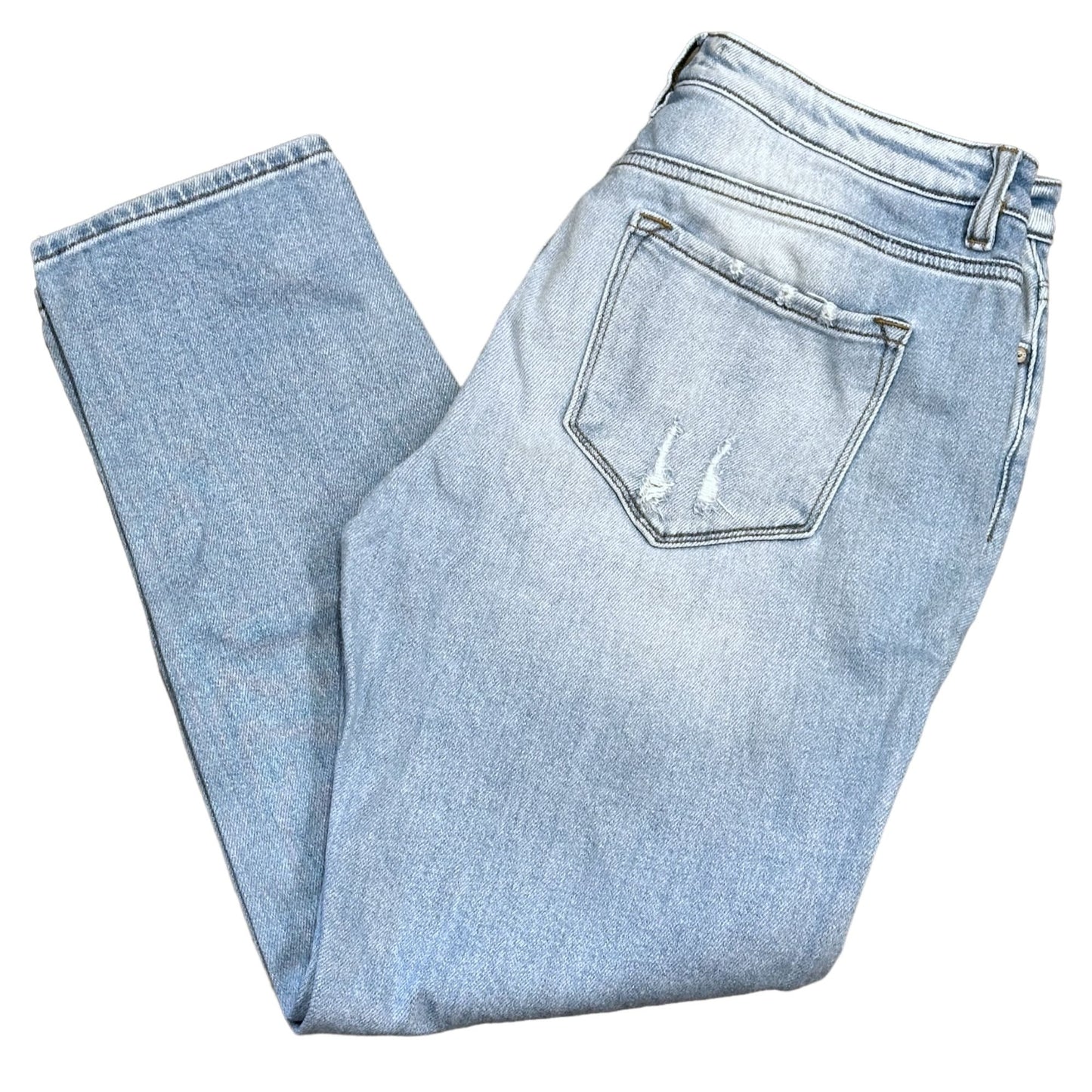 KanCan Greer Ultra High Rise Mom Jeans 11/29  Juniors Lt Wash Distressed KC9226M