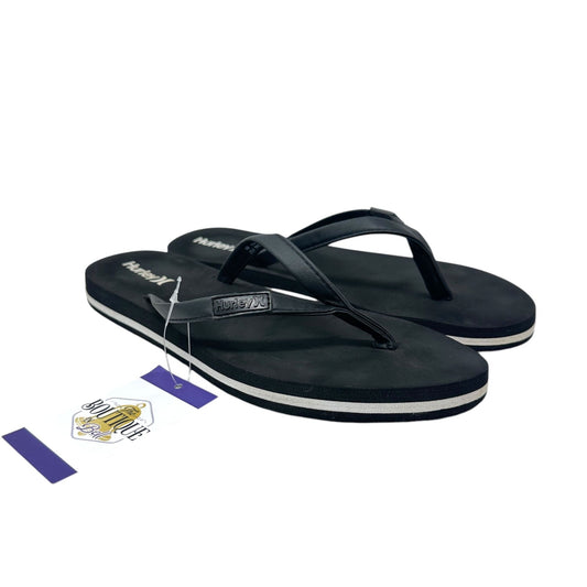 Hurley Leila Womens 10 Black Thong Sandals Flip Flops Slide On Comfort Cushioned