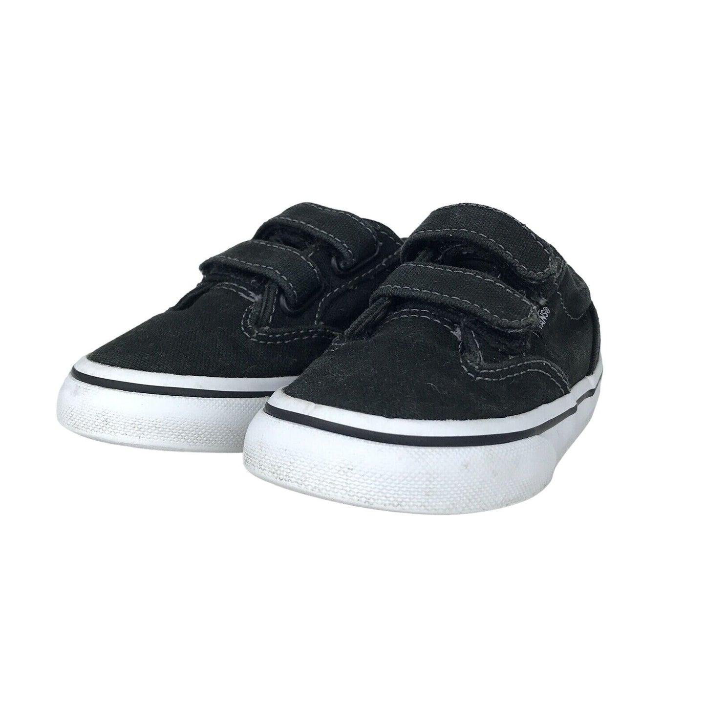 Vans Atwood Black Old Skool Canvas Toddler Sneakers Velcro Closure Size 6