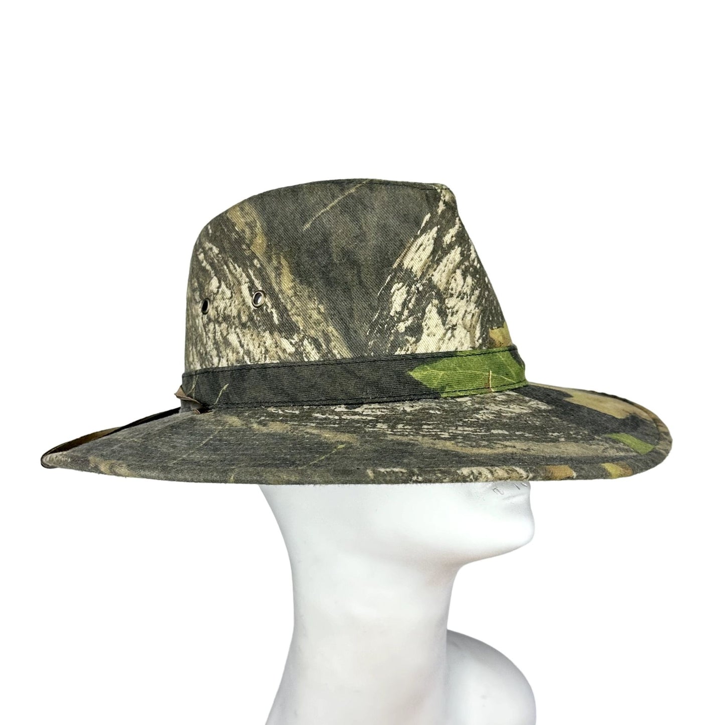 Redhead Mens L Wide Brim Hat Camo Advantage Timber Green Brown Hunting