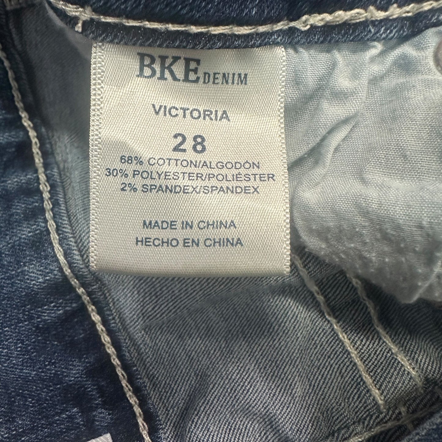 BKE Denim Victoria Womens 28 Distressed Jean Shorts Blue Frayed Hem