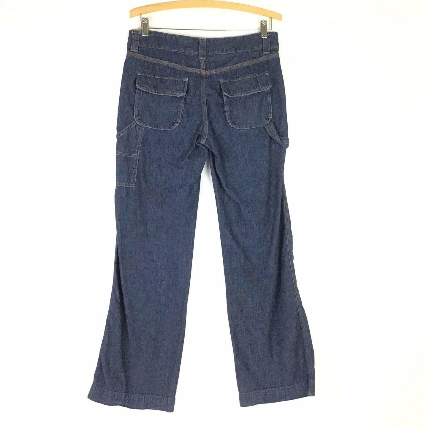 J Crew Womens 4 Hammer Loop Boyfriend Jeans Dark Wash Denim City Fit Pants Flare