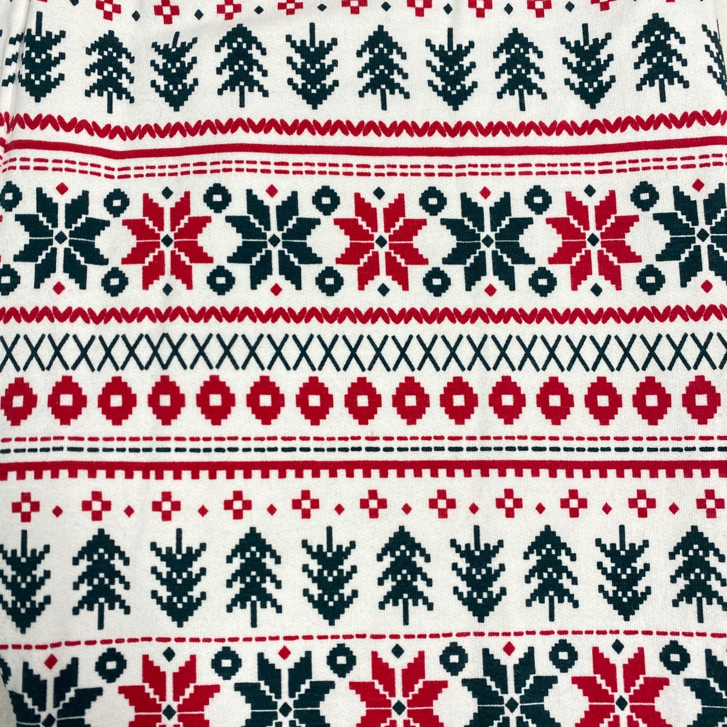 The Childrens Place Youth XXL Fairisle Christmas Leggings Red Green White Comfy