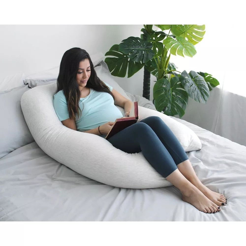 PharMeDoc Pregnancy Pillow U-Shape Full Body Maternity Jersey Cotton Cover