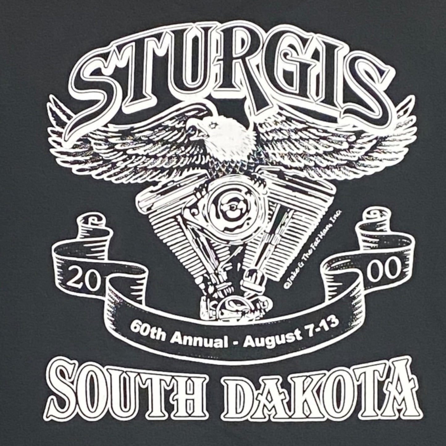 Y2K Vintage XXL Sturgis South Dakota 2000 60th Annual Bike Rally Week TShirt