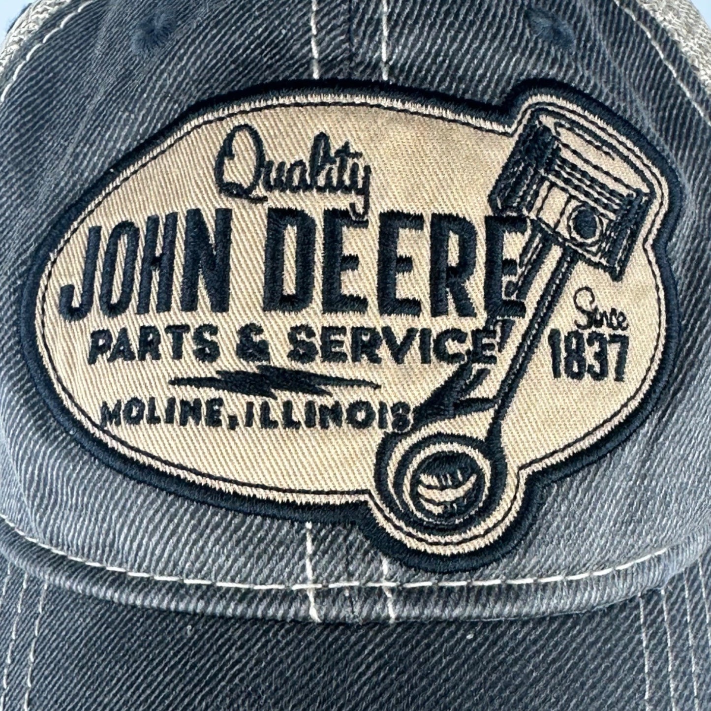 John Deere Quality Parts & Service Since 1837 Snapback Trucker Mesh Hat