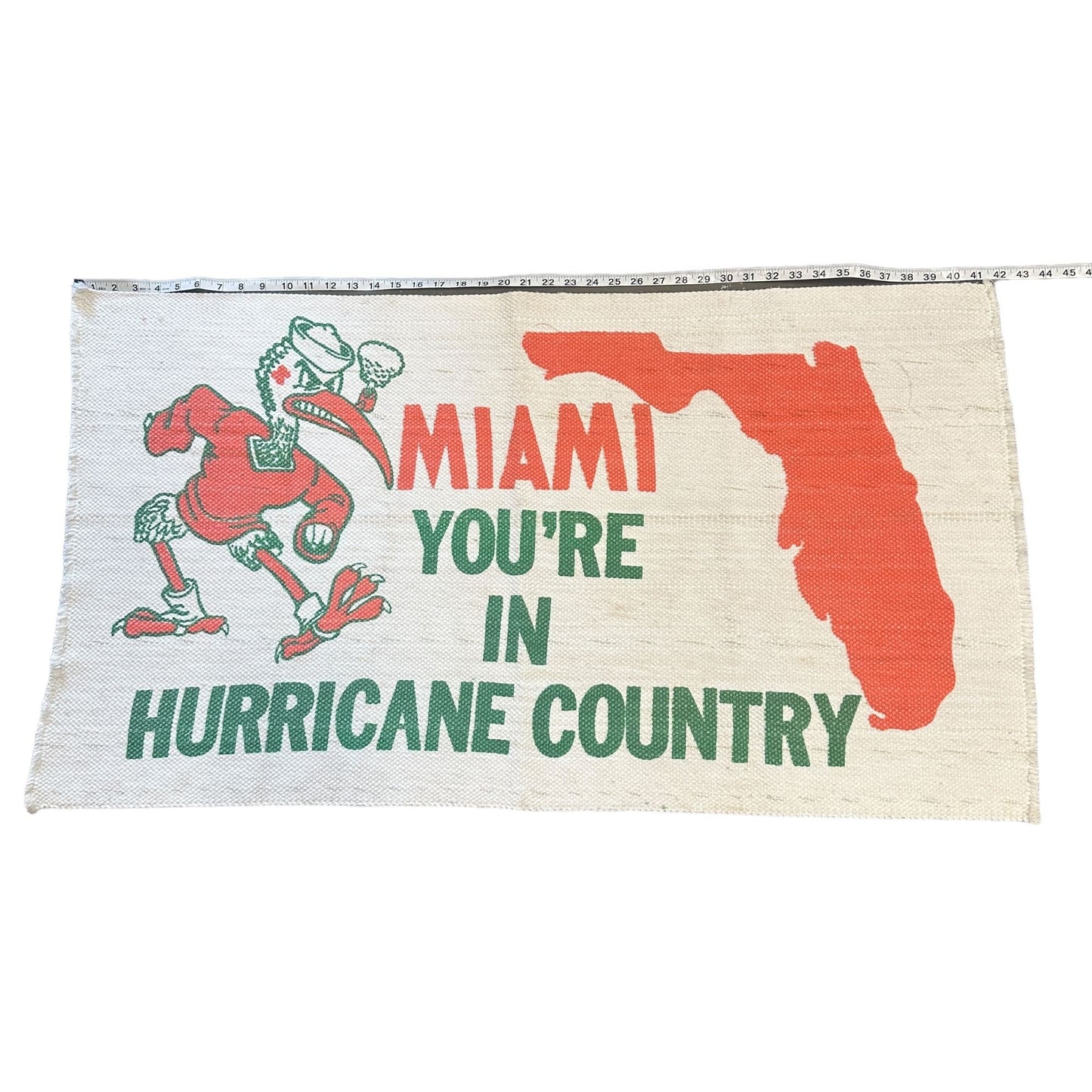 Vintage Miami Hurricanes Woven Rug