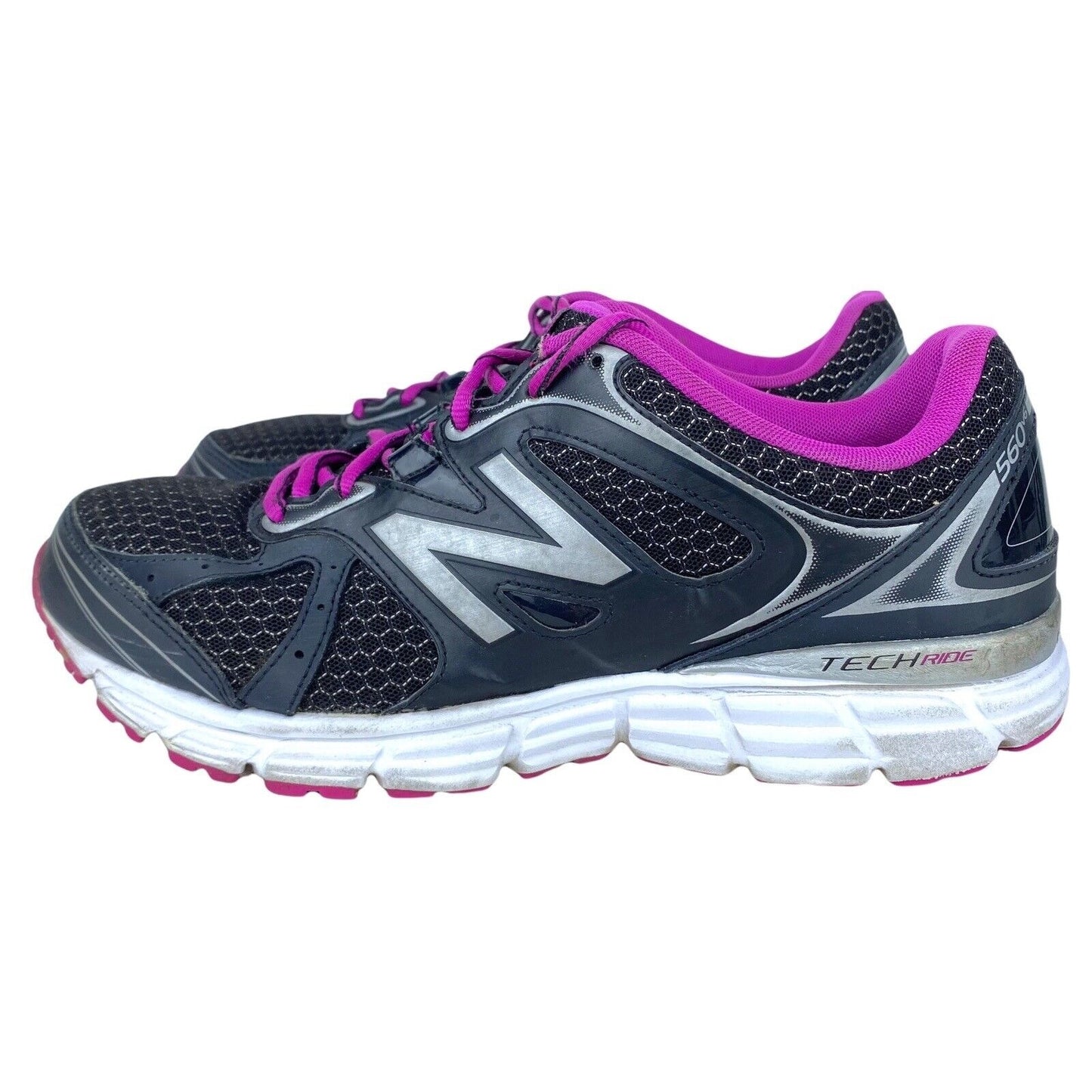 New Balance Womens Black Purple Running Shoes Size 11 W560RB6