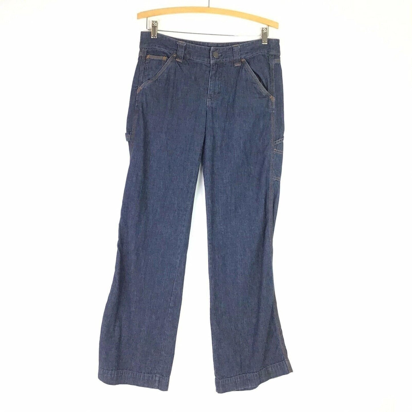 J Crew Womens 4 Hammer Loop Boyfriend Jeans Dark Wash Denim City Fit Pants Flare