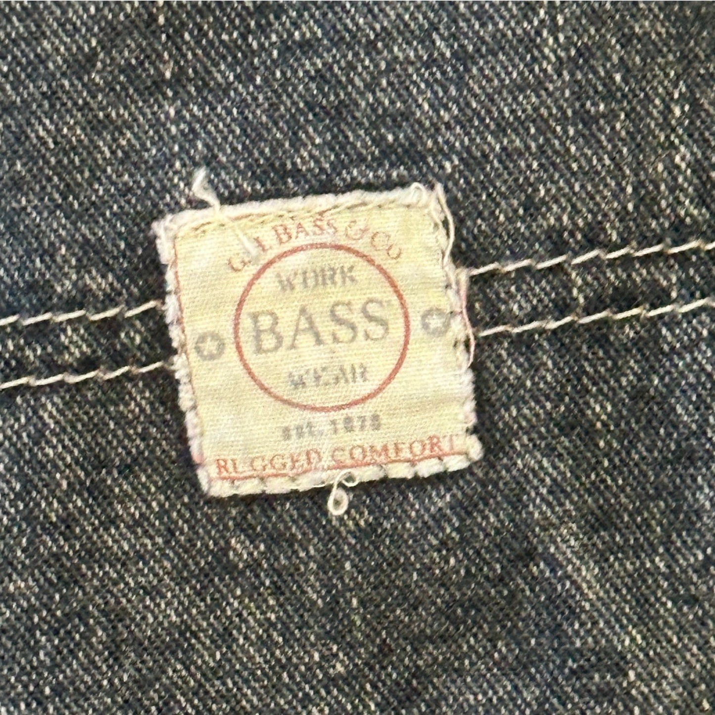 G.H. Bass Mens 34x32 Carpenter Jeans Reinforced Knee Hammer Loop Dark Wash