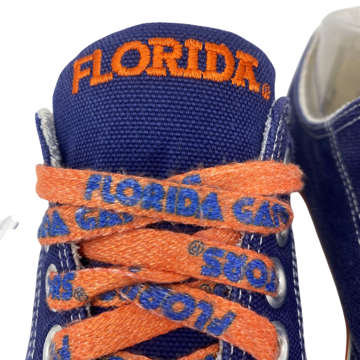 UF Florida Gators Womens 8 Low-Top Canvas Sneakers NCAA Team Shoe Blue Orange