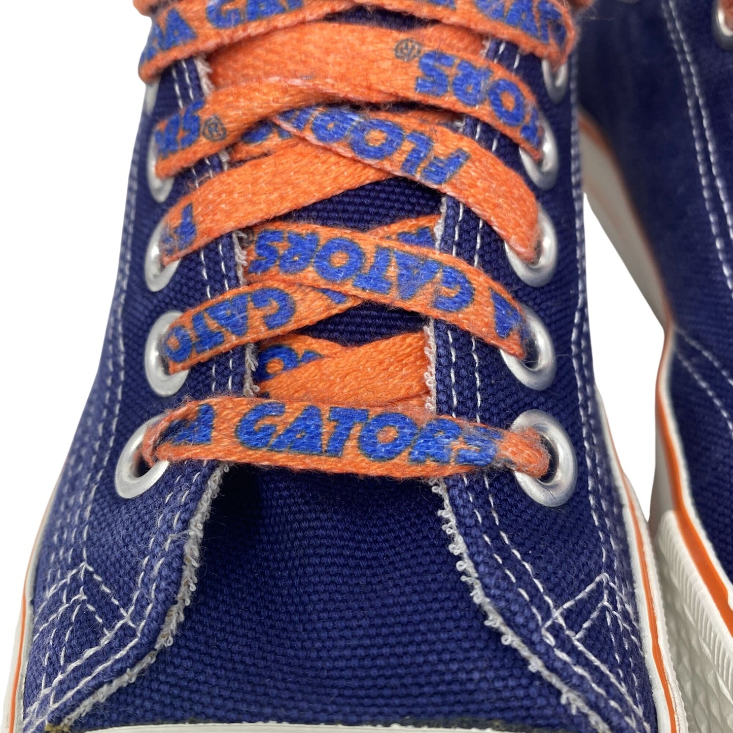 UF Florida Gators Womens 8 Low-Top Canvas Sneakers NCAA Team Shoe Blue Orange
