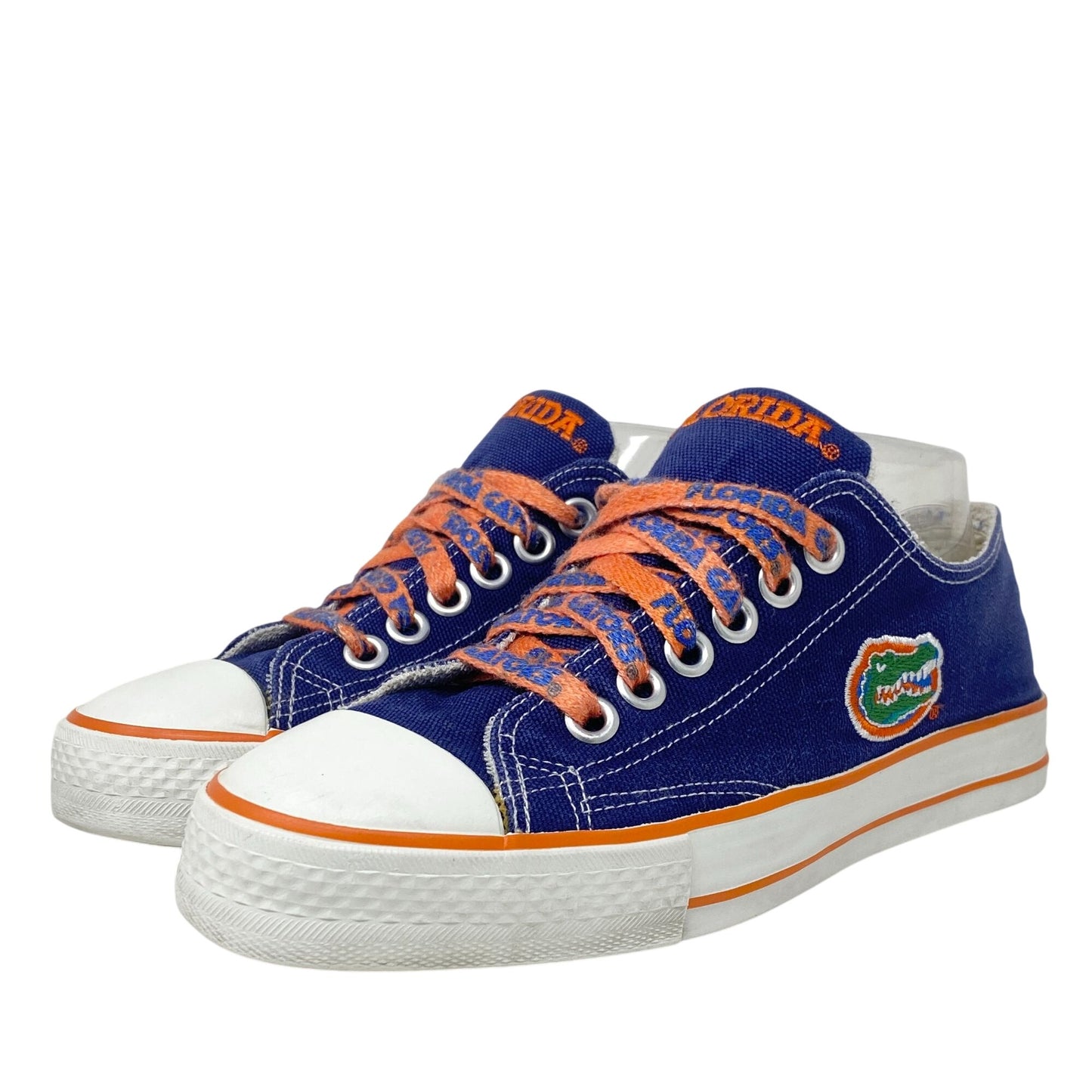 UF Florida Gators Womens 8 Low-Top Canvas Sneakers NCAA Team Shoe Blue Orange