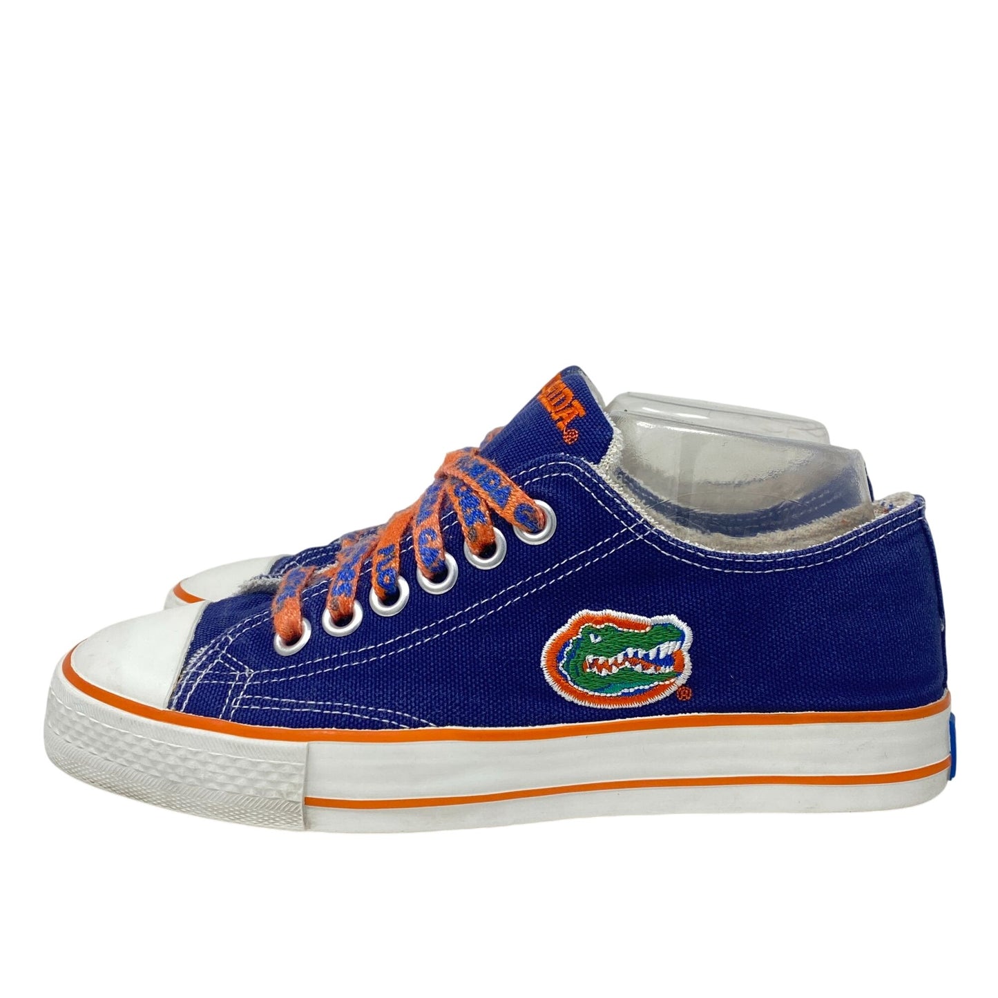UF Florida Gators Womens 8 Low-Top Canvas Sneakers NCAA Team Shoe Blue Orange