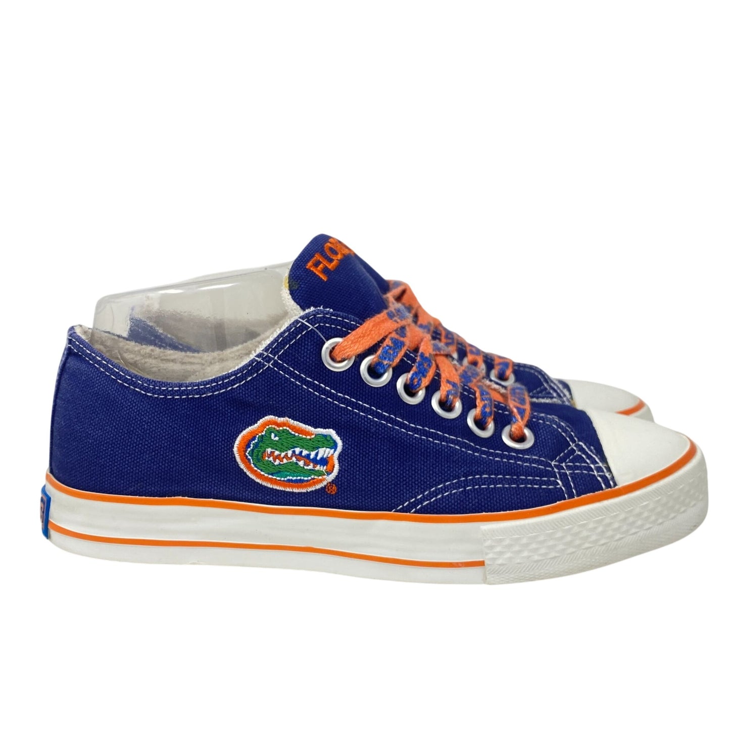 UF Florida Gators Womens 8 Low-Top Canvas Sneakers NCAA Team Shoe Blue Orange