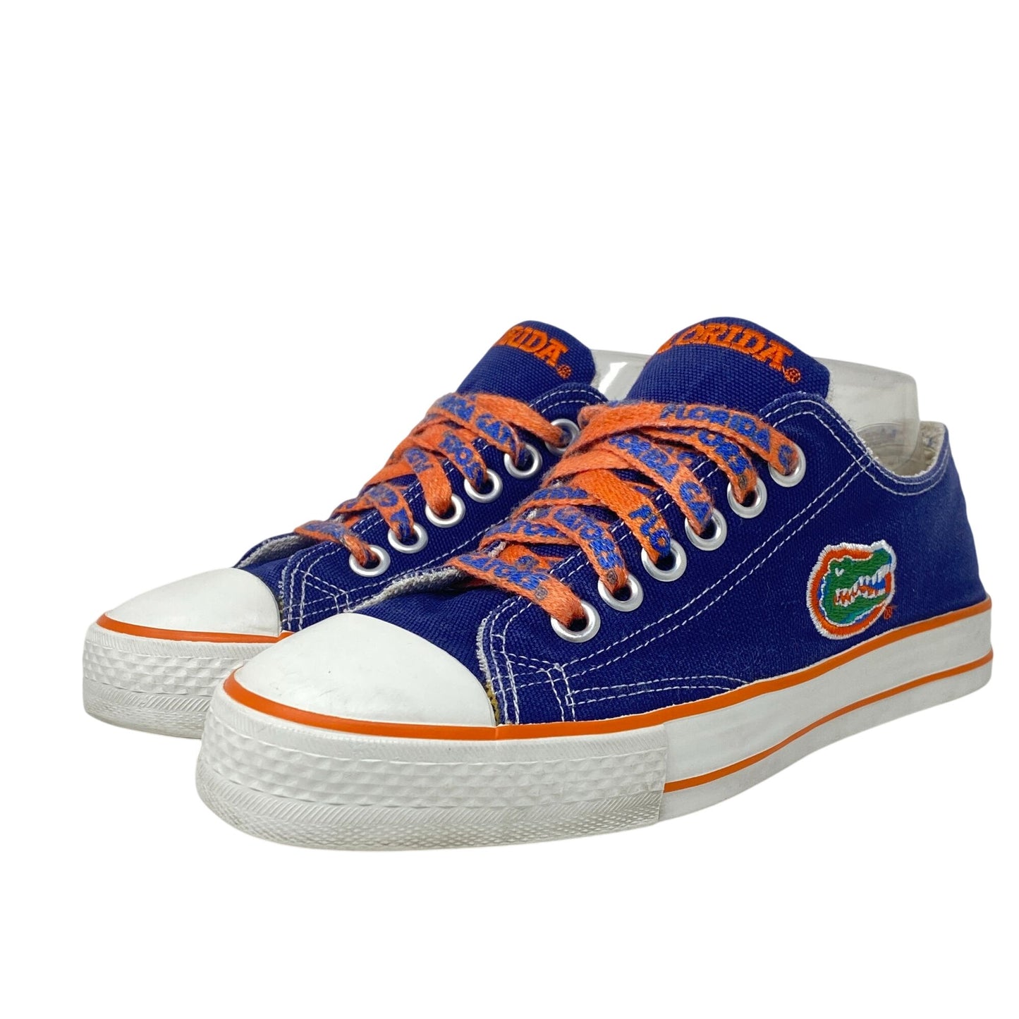 UF Florida Gators Womens 8 Low-Top Canvas Sneakers NCAA Team Shoe Blue Orange