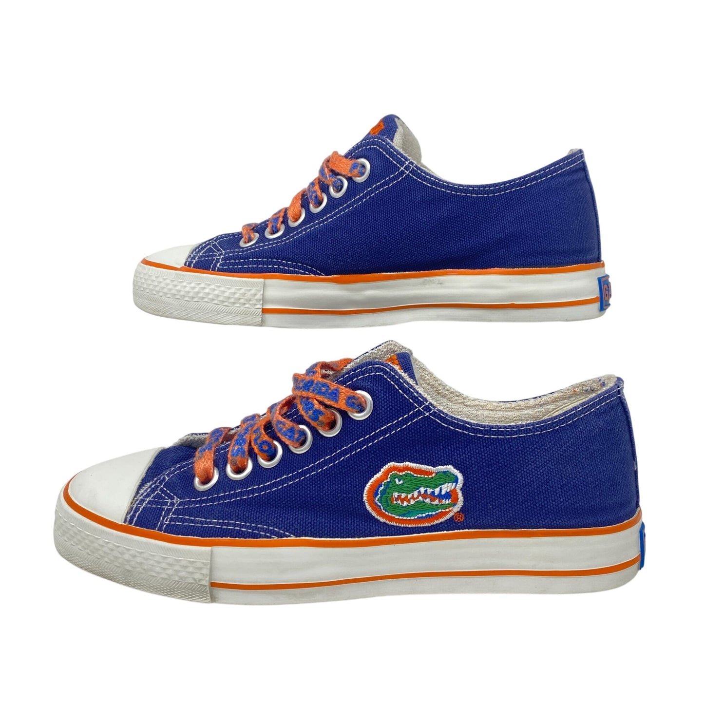 UF Florida Gators Womens 8 Low-Top Canvas Sneakers NCAA Team Shoe Blue Orange