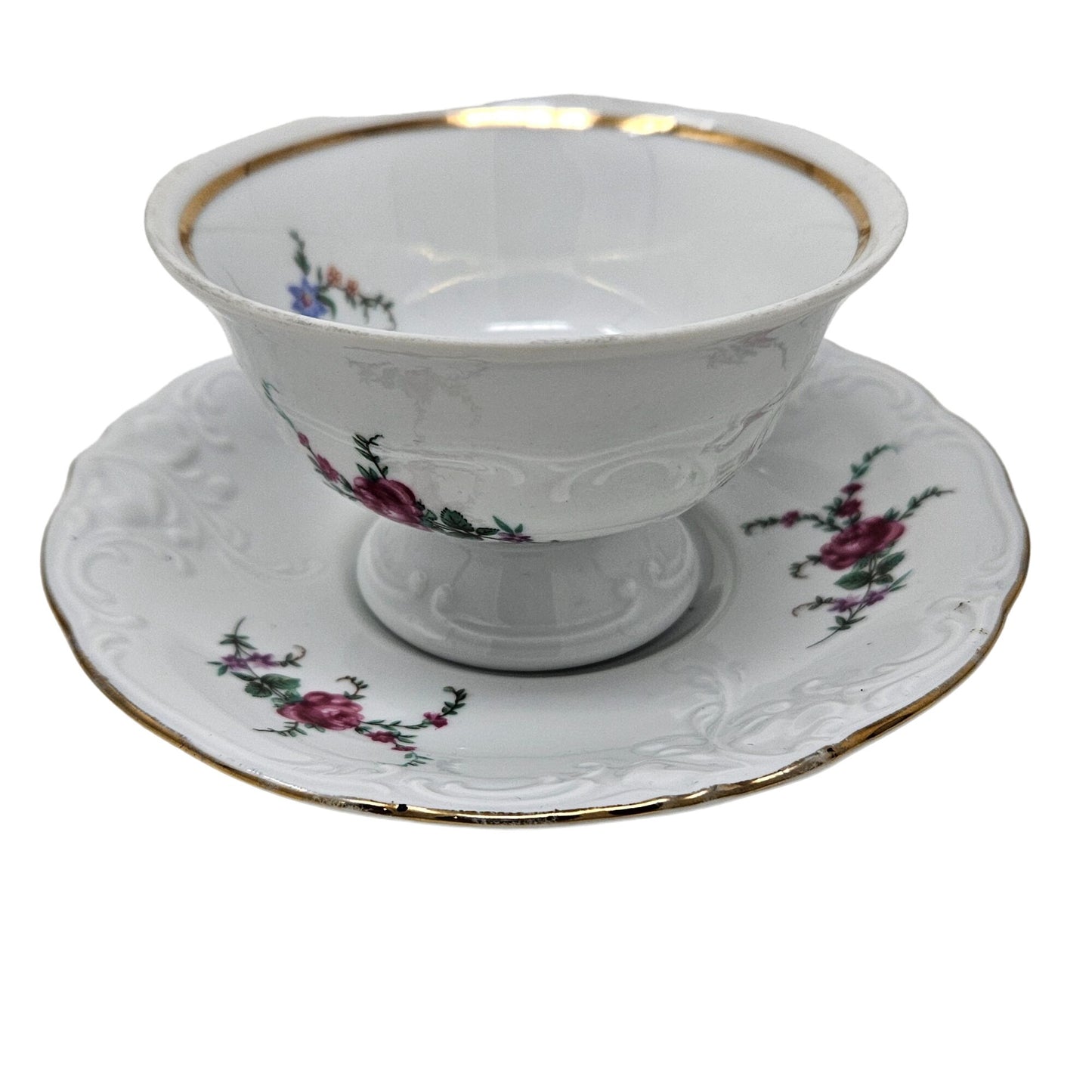 Vintage Wawel Vienna Royal Collection Tea Cup and Saucer Set of 4 Made in Poland