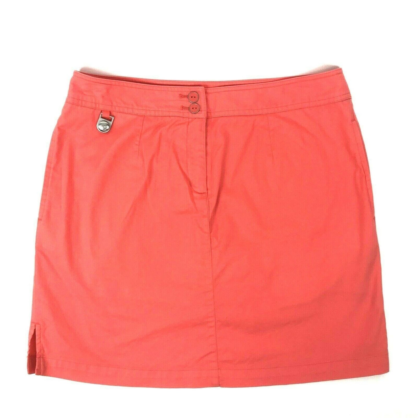 Golf American Womens 6 Stretch Orange Mini Skort Coral Tennis Skirt Pockets